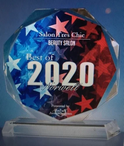 Best of Norwell 2020 award, Salon Tres Chic Beauty Salon