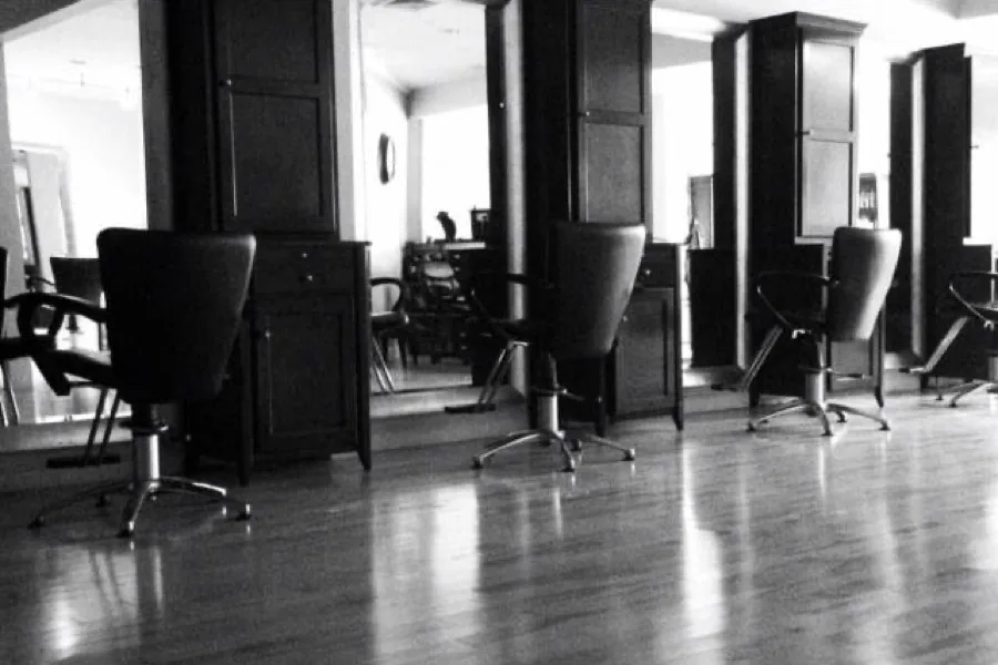 Styling chairs at Salon Tres Chic